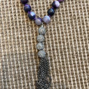 Beaded purple Necklace